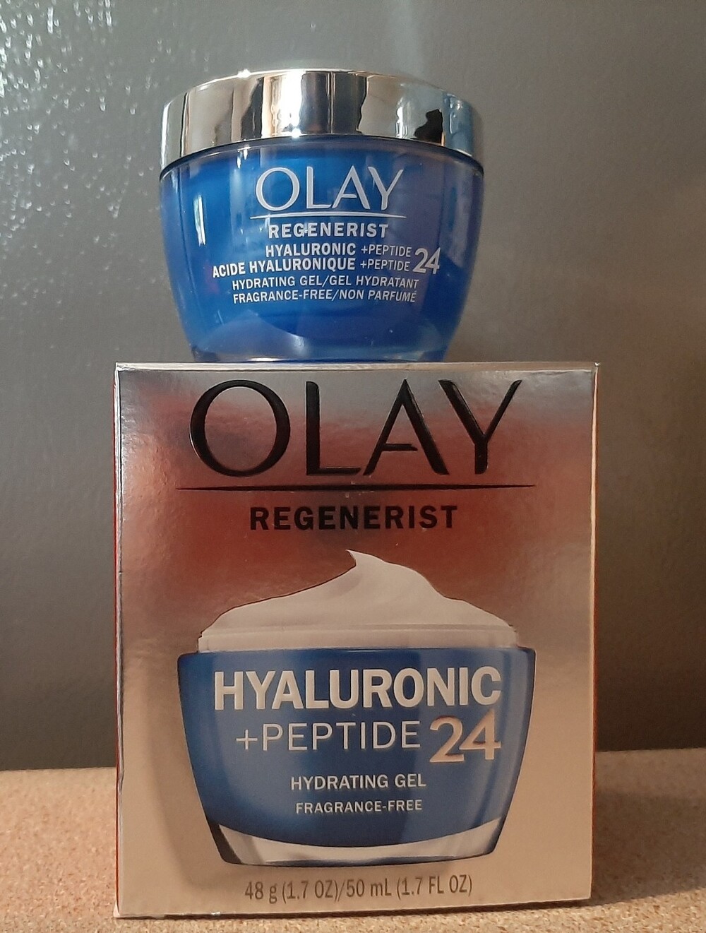 OLAY Regenerist Hyaluronic + Peptide 24 Hydrating Gel Fragrance Free 1.7oz.